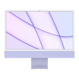 Pack iMac 24" 2021 - Puce M1 - APPLE GPU 8 - 3,2 GHz - 8 Go RAM - Violet - Stockage - 512 Go SSD, Apparence - Parfait état